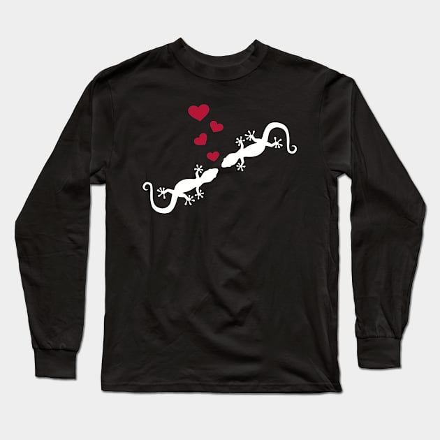 Gecko love Long Sleeve T-Shirt by Designzz